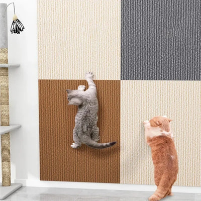 Wall Self-Adhesive Anti Cat Scratch Sofa DIY Cats Scratch Protection Paws Sharpen Trimmable Carpet Cats Scratch Board ﻿