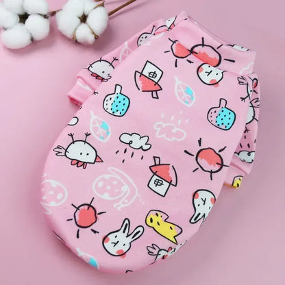 Small Dog Hoodie Coat Winter Warm Pet Clothes for Bulldog Chihuahua Shih Tzu Sweatshirt Puppy Cat Pullover Dogs