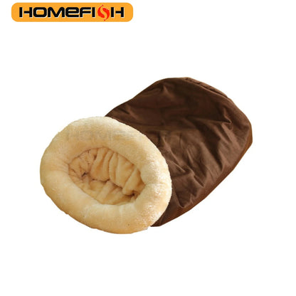 Autumn and Winter Cat Sleeping Bag Semi-enclosed Cat Nest Warm Small and Medium-sized Pet Nest Can Be Disassembled and Washed