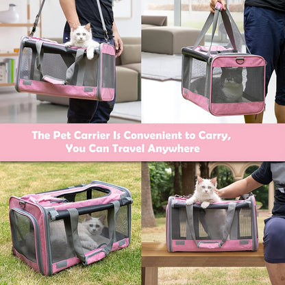 Pet Carrier for Large and Medium Cats Soft-Sided Pet Carrier for Big Medium Cats and Puppy Dog Carriers Cat Carriers