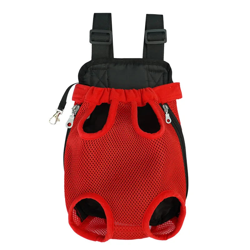 Double Shoulder Breathable Portable Travel Pet Dog Carrier Backpack Mesh Carrier Front Bag for Small Dog Cat Outdoor Accessories
