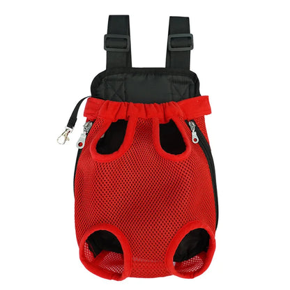Double Shoulder Breathable Portable Travel Pet Dog Carrier Backpack Mesh Carrier Front Bag for Small Dog Cat Outdoor Accessories