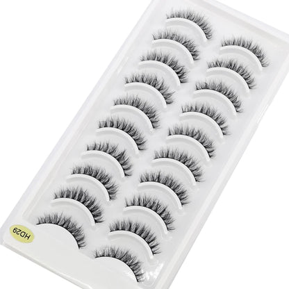 NEW 10 Pairs Natural Long False Eyelashes Fake Lashes Makeup 3d Mink Lashes Extension Short Eyelash Mink Eyelashes for Beauty