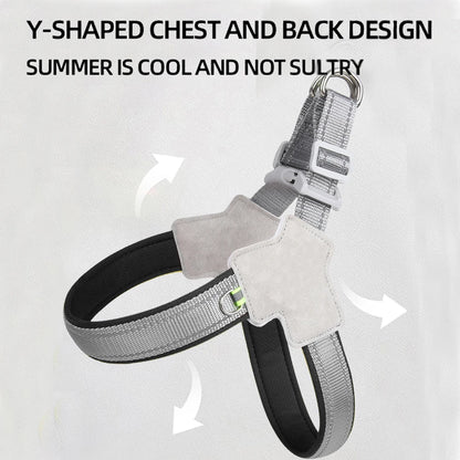 Pet Harness Reflective Outdoor Puppy Chest Strap With D-Ring For Small Dogs Cats Breathable Adjustable Vest Bulldog Supplies