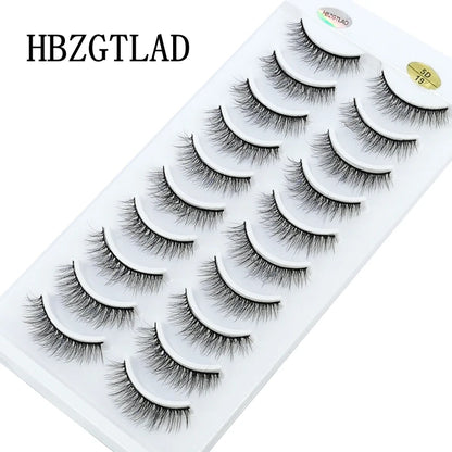 NEW 10 Pairs Natural Long False Eyelashes Fake Lashes Makeup 3d Mink Lashes Extension Short Eyelash Mink Eyelashes for Beauty