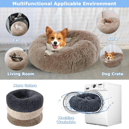 Super Soft Pet Cat Bed Plush Full Size Washable Calm Bed Donut Bed Comfortable Sleeping Artifact Suitable For Winter