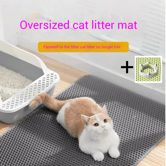 Cat Litter Mat Waterproof Double Layer Cat Litter Trapping Pet Litter Box Mat Clean Pad Products for Cats Accessories