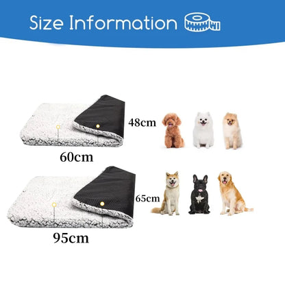Self-Heating Pet Pads Blanket Puppy Pad Warm Cushion Mat for Cats Dogs Washable Pets with Thermal Body Heat Reflecting Core Pad