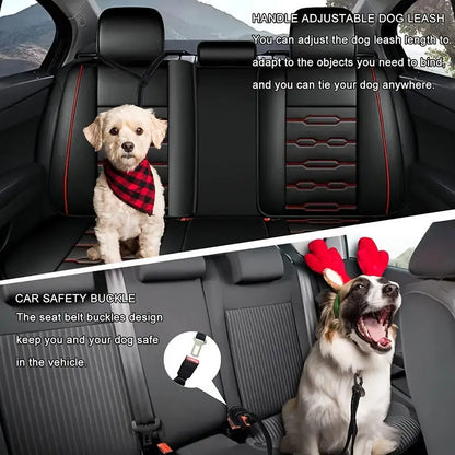 Reflective Shock Absorbing Pet Leashes with Car Seatbelt Medium and Large Dog Tactical Safety Leash Explosion proof Dog Leash
