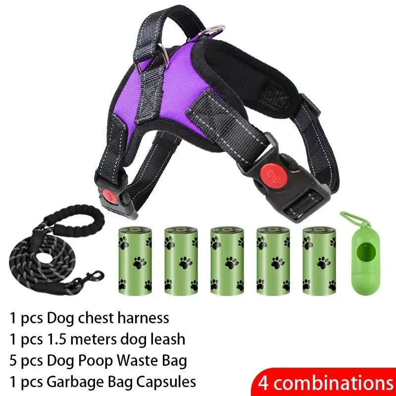 Dog Harness Leash Set Adjustable Pet Chest Strap For Small Medium Dogs Outdoor Dog Walking Chest Strap Pets Supplies