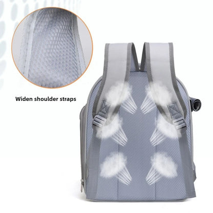 Large Capacity Breathable Mesh Portable Foldable Pet Carrier Backpack for Dog and Cat Outdoor Travel Camping Hiking Supplies