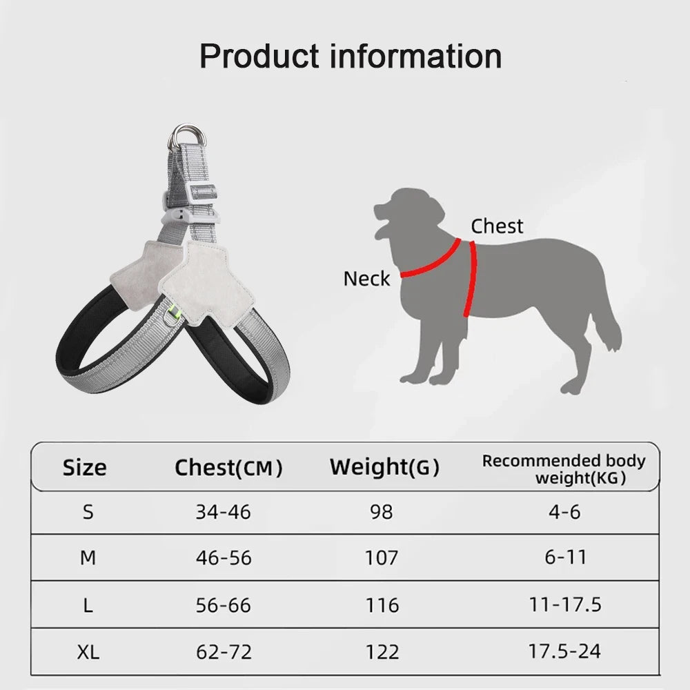 Pet Harness Reflective Outdoor Puppy Chest Strap With D-Ring For Small Dogs Cats Breathable Adjustable Vest Bulldog Supplies