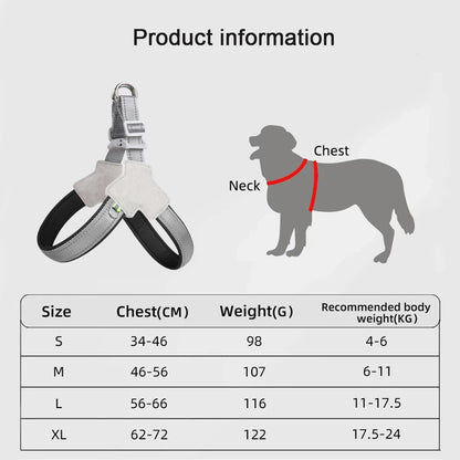 Pet Harness Reflective Outdoor Puppy Chest Strap With D-Ring For Small Dogs Cats Breathable Adjustable Vest Bulldog Supplies