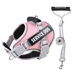 Dog Vest Harness and Patches Set with leash，Reflective Dog Vest with Handle for Small, Medium, Large, and Extra-Large Dogs