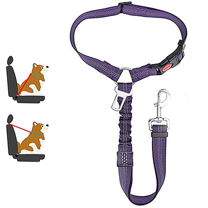 New Solid Two-in-one Pet Car Seat Belt Dog Harness Leash BackSeat Safety Belt Adjustable for Kitten Dogs Collar Pet Accessories