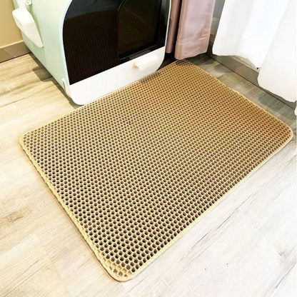 Cat Litter Mat Waterproof Double Layer Cat Litter Trapping Pet Litter Box Mat Clean Pad Products for Cats Accessories