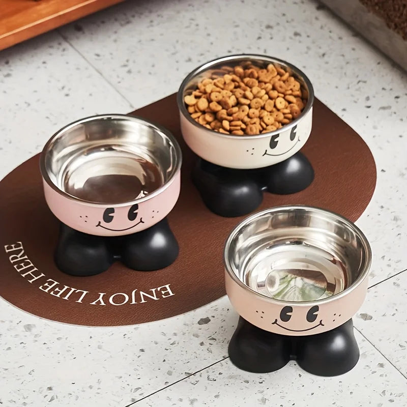 Elevated Dog Cat Bowl Stainless steel Food Water Bowls Raised No Spill Pet Feeder bowl for Puppy Small Medium Large Dogs Cats