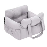 Dog Car Seat with Safety Belt - Non-Slip Pet Car Bed for Small Dogs, Washable Travel Carrier with Secure Straps for Safe Car