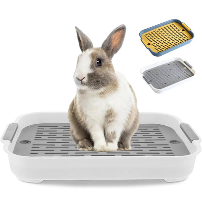 1pc Rabbit Litter Box Small Pet Toilet Tray Bunnie Corner Toilet Box For Ferret Hamster Dragon Cat Guinea Pig Dutch Pig Supplies