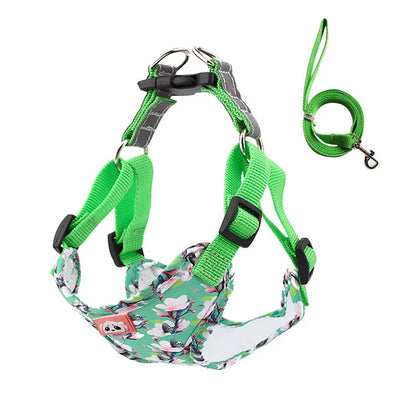 Pet Dog Harness Leash Set Adjustable Puppy Cat Harness Vest French Bulldog Harness Reflective Dog Leash Puppy Harness