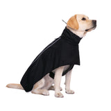 Reflective Dog Raincoat with Adjust Hood Pet Poncho Body Coverage Turtleneck Waterproof Dog Rain Jacket for Medium Large Dogs