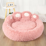 Fluffy Dog Bed Winter Warm Large Pet Products Small Sofa Baskets Pets Kennel Mat Puppy Cats Supplies Basket Blanket Accessories