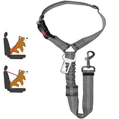 New Solid Two-in-one Pet Car Seat Belt Dog Harness Leash BackSeat Safety Belt Adjustable for Kitten Dogs Collar Pet Accessories
