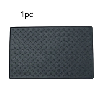 60*40cm Silicone pet feeding mat, cat and dog food mat with overflow protection floor, cat and dog meal mat with water bowl,
