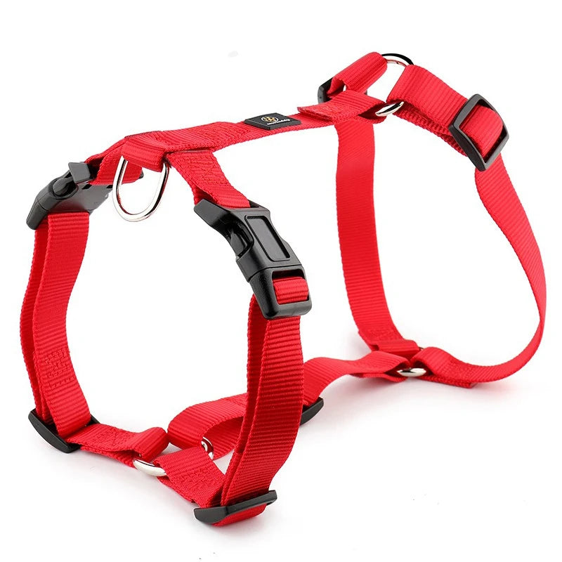 Husky H-Shaped Pet Dog Harness Explosion-Proof Soft Chest Strap Medium Large Dog Traction Durable Nylon Pet Leash Accessories