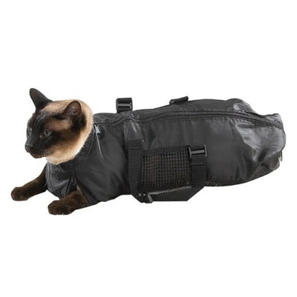 Mesh Cat Grooming Bathing Bag Adjustable Cats Washing Bags Oxford Cloth Pet Nail Trimming Clean Anti Scratch Bite Restraint