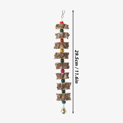 Natural Wooden Parrot Bird Toy Wood Parrot Chew Toy Chewing Cardboard Destroy Birds Toy Bird Cage Decoration Bird Supplies D9252