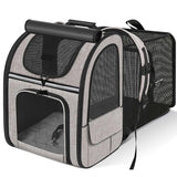 Cat Carrier Backpacks Expandable Cat Backpack with Shade Cover, Breathable Mesh Pet Carrier Backpack Bag for Travel Hiking Campi