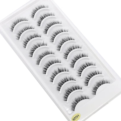 NEW 10 Pairs Natural Long False Eyelashes Fake Lashes Makeup 3d Mink Lashes Extension Short Eyelash Mink Eyelashes for Beauty