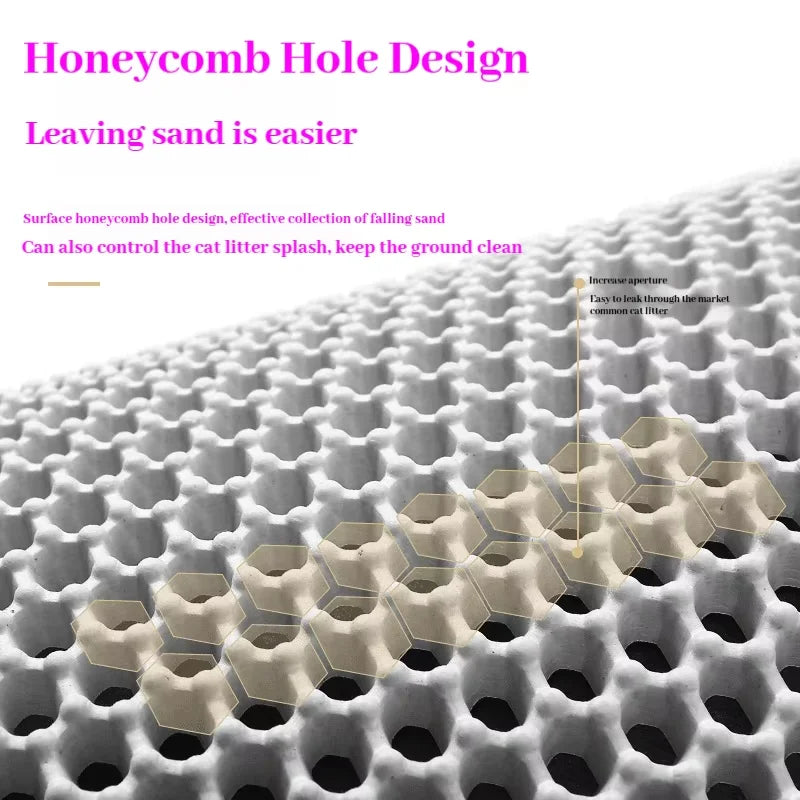 Cat Litter Mat Waterproof Double Layer Cat Litter Trapping Pet Litter Box Mat Clean Pad Products for Cats Accessories