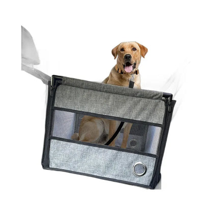 Portable Car Pet Seat Stable Dog Carrier with Safety Mesh Protector Waterproof Design for Puppy Travel Outdoor Use