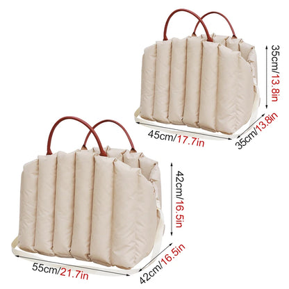 Pet Dog Bag Is Portable and Comfortable for Travel Luxury Handbag Winter Warm Removable Portable Outdoor Travel Safety Seat Bag
