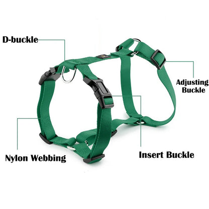 Husky H-Shaped Pet Dog Harness Explosion-Proof Soft Chest Strap Medium Large Dog Traction Durable Nylon Pet Leash Accessories