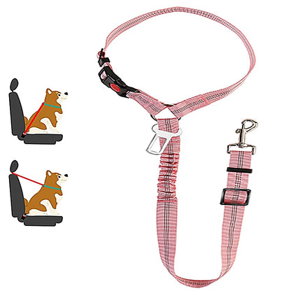 New Solid Two-in-one Pet Car Seat Belt Dog Harness Leash BackSeat Safety Belt Adjustable for Kitten Dogs Collar Pet Accessories