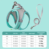 Pet Things Cat Accessories Cute Adjustable Cat Collar and Leash Set for Walking Safe Reflective Soft Comfortable Vest