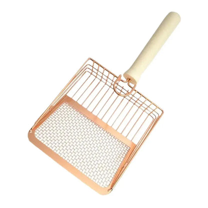 Dog Cat Clean Feces Supplies Stainless steel shovel Cat Litter Scoop Reduces Dust Metal Long Handle Scoop Pet Cleanning Tools ﻿