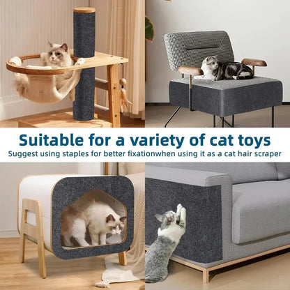 Wall Self-Adhesive Anti Cat Scratch Sofa DIY Cats Scratch Protection Paws Sharpen Trimmable Carpet Cats Scratch Board ﻿