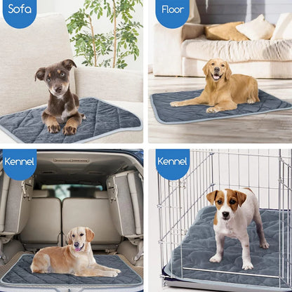 Self Warming Pet Pad, Extra Warm Thermal Dog Crate Pad Washable Anti-Slip Kennel Mat Pet Supplies for Medium Small Dogs and Cats