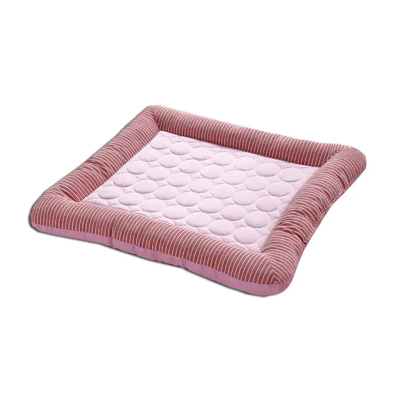 Cooling Pad Bed for Dogs Cats Puppy Kitten Cool Mat Pet Blanket Ice Silk Material Soft for Summer Sleeping Pink Blue Breathable