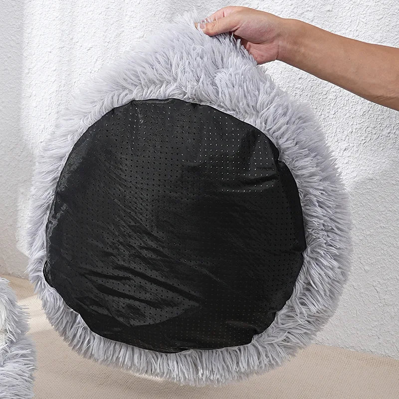 60cm Plush Pet Nest Winter Cat Nest Dog Nest Warm Detachable and Washable Round Cat Nest Pet Bed Seasonal Universal Decoration