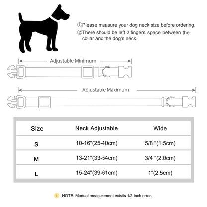 Nylon Print Dog Collar Adjustable Pet Collars Flower Print For Small Medium Large Dogs Chihuahua Pug Dog Accessories With D Ring