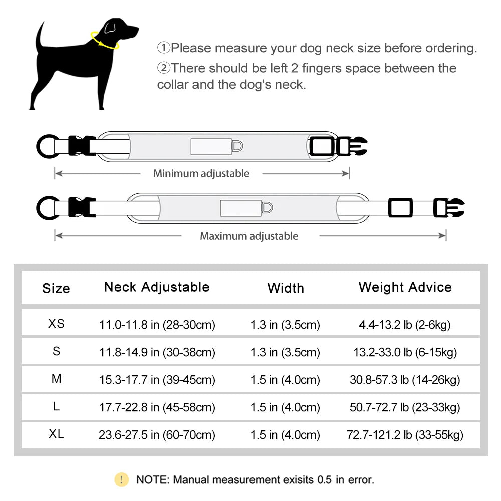 Personalized Dog Collar Mesh Breathable Dog Collars Reflective Pet Necklace Durable For Small Medium Large Dogs Free Engraving