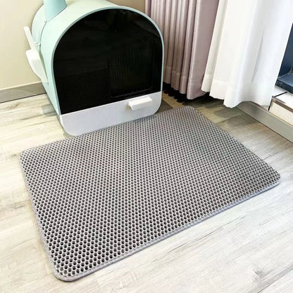 Cat Litter Mat Waterproof Double Layer Cat Litter Trapping Pet Litter Box Mat Clean Pad Products for Cats Accessories