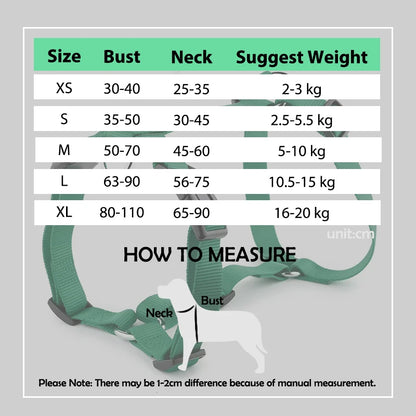 Husky H-Shaped Pet Dog Harness Explosion-Proof Soft Chest Strap Medium Large Dog Traction Durable Nylon Pet Leash Accessories