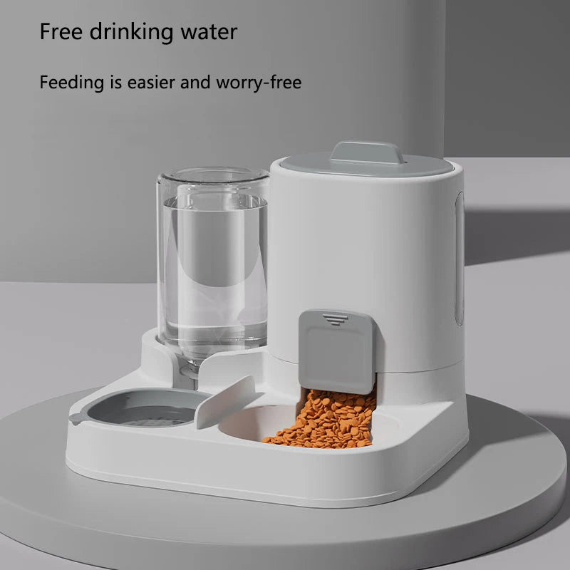Hot pet feeding and drinking water two-in-one food smooth large-capacity feeding and drinking water bowl cat food bowl dog bowl