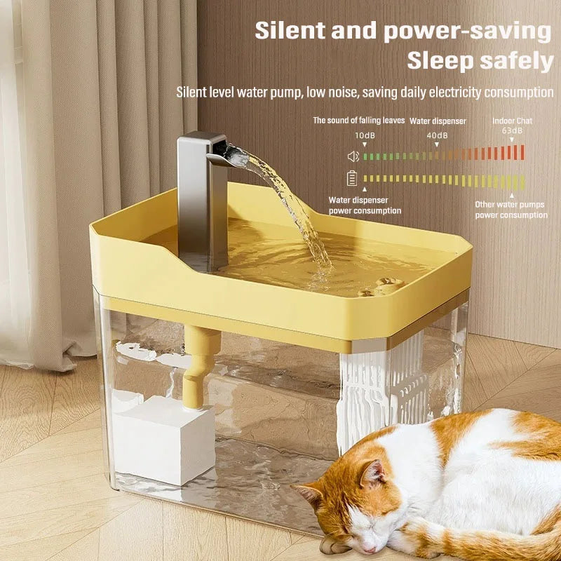 1.5L Cat Water Fountain USB Automatic Water Dispenser Live Circulation Filter Pet Drinker Quiet Pet Water Fountain Cat Small Pet